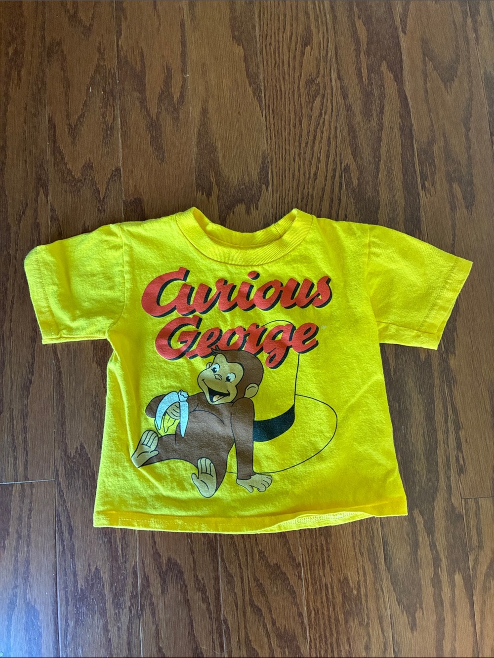 Curious George Bright Yellow Graphic Tee for Kids